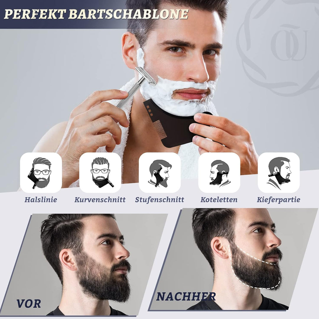 Bartpflege Set für Männer, Hochwertig Bart Rasierset Geschenke für Männer - Bartwuchsmittel Herren m