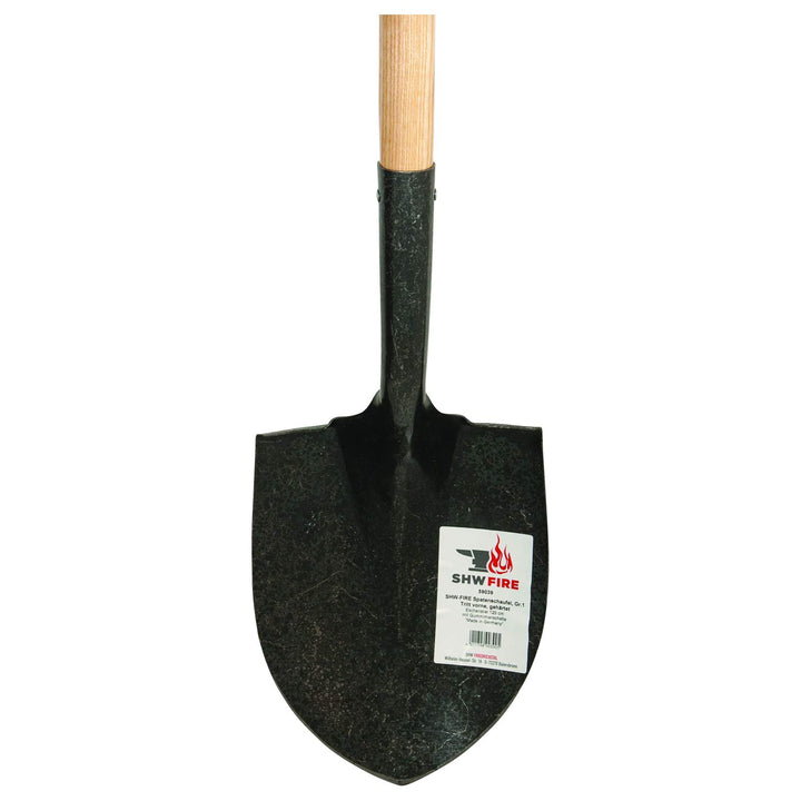 SHW-FIRE Spatenschaufel mit Trittschutz - 120cm Langer Eschenholzstiel - für effiziente Gartenarbeit