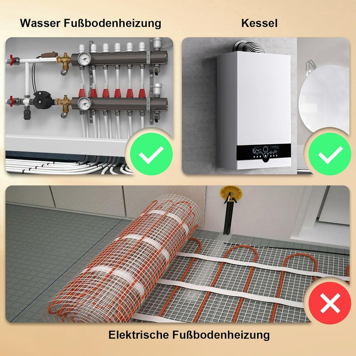 KETOTEK Smart Thermostat Heizkessel WLAN 5A 230V, Kompatibel mit Alexa, WiFi Raumthermostat Boiler T