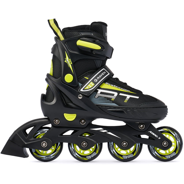 Inline Skates Inliner Raven Profession Black/Lime 35-39(23cm-25,5cm), Black/Lime 35-39(23cm-25,5cm)