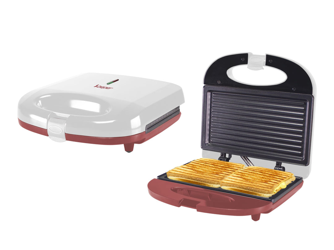 BEPER P101TOS010 Elektro-Toaster, 750W, Elektrogrill, Antihaftplatte, wärmeisolierender Griff, rutsc