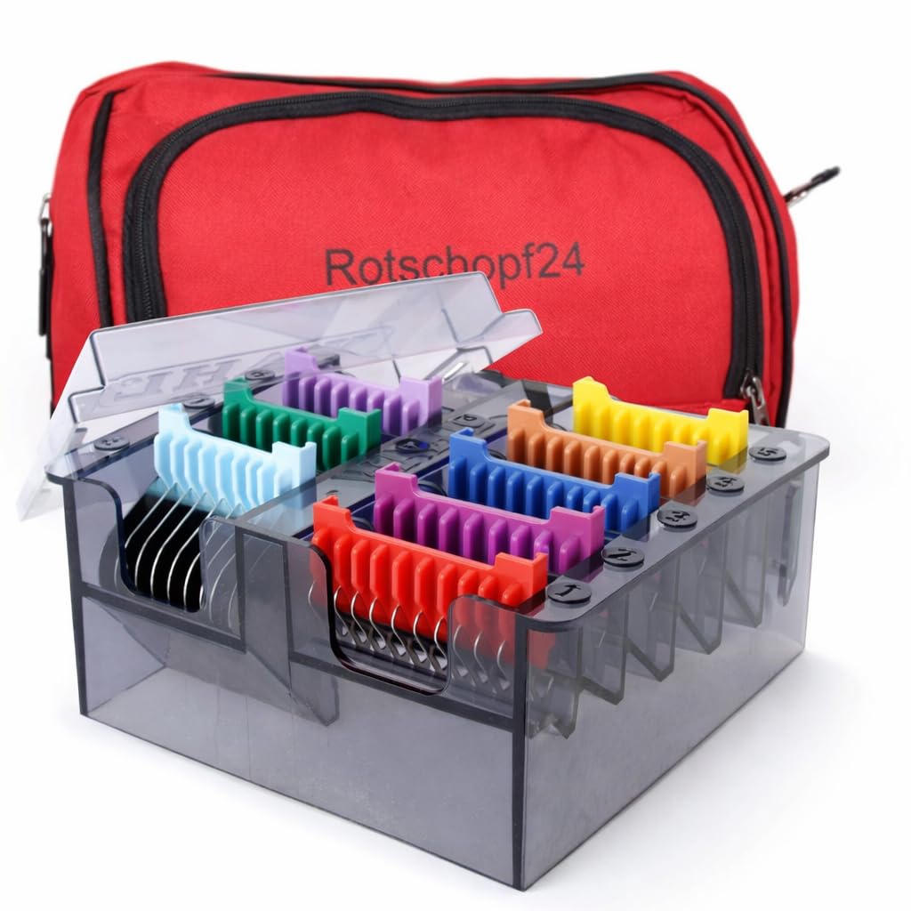 Rotschopf24 8er Set Edelstahl-Aufsteckkämme/Aufschiebekämme/Aufsätze für Wahl Adelar Pro 1876 Scherm