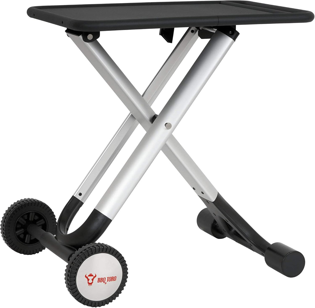 BBQ-Toro Klapptisch Grillwagen | Schwarz, 65 x 41 x 65 cm | Aluminium Beistelltisch mit Metall Arbei