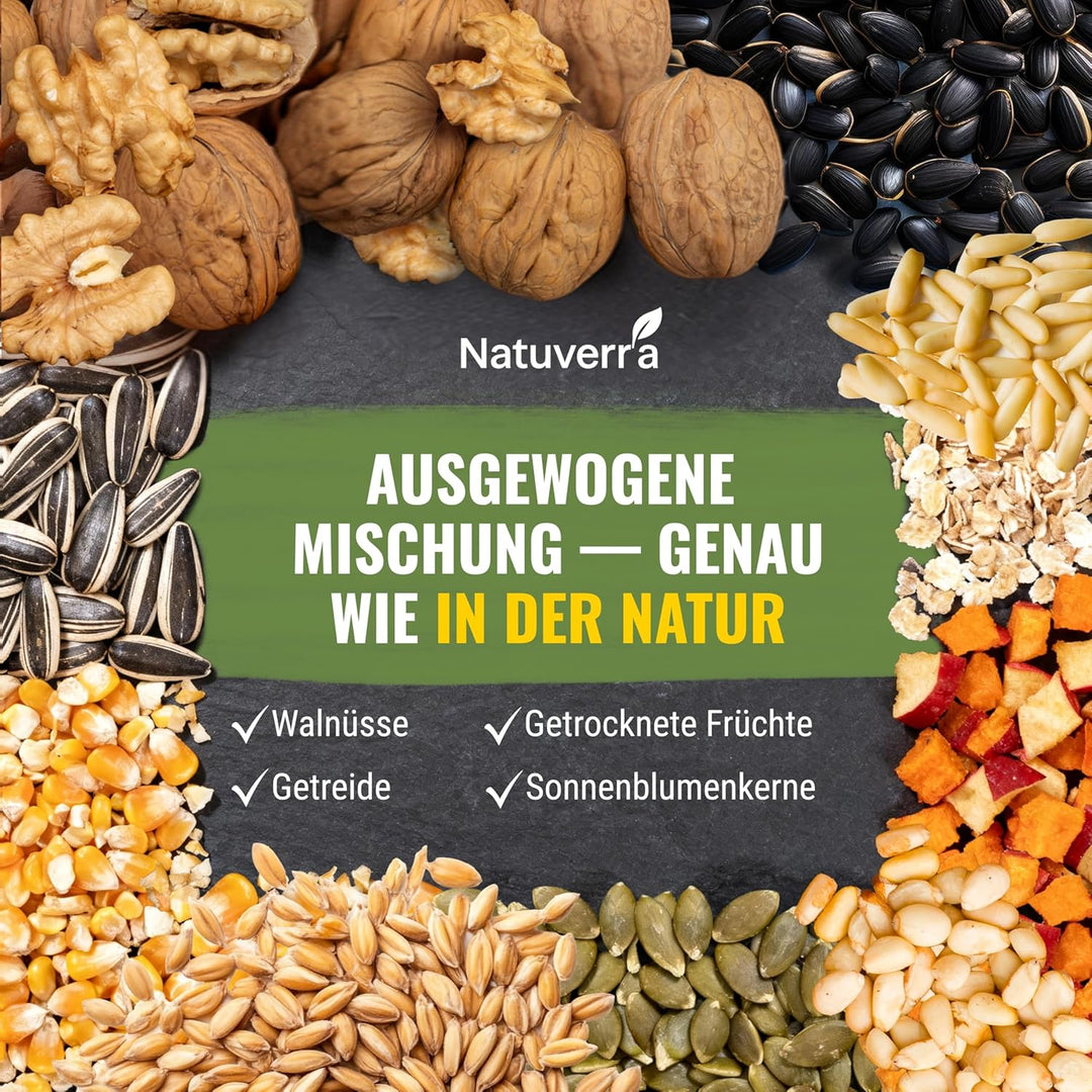 Eichhörnchenfutter 1 kg für Eichhörnchen & Streifenhörnchen I Ganzjahres-Futter Eichhörnchen, Streif