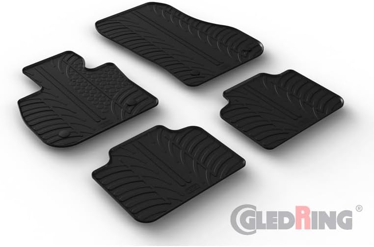 Gledring Satz Gummimatten kompatibel mit BMW 2er (U06) Active Tourer 2021- (T Profil 4-teilig + Mont