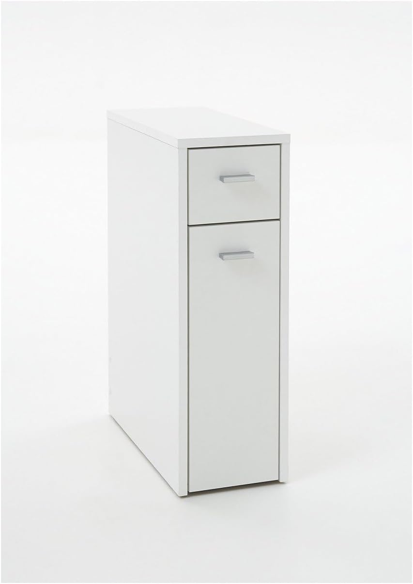 FMD Möbel, 930-001E Denia 1 Bad-Beistellschrank in ausführung weiss, melaminharz beschichtete spanpl
