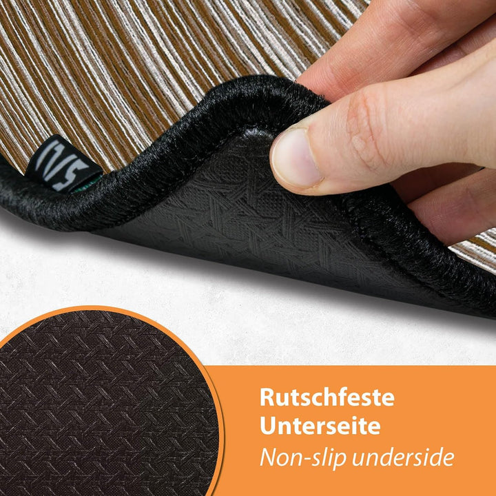 Mi-Heat Chenille Braun 50x75cm Elektrische Heizmatte Bodenheizung Beheizbare Fussmatte 230V 100W Inf