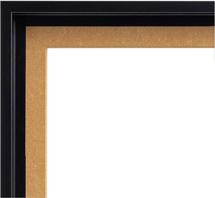 Stallmann Design Schattenfugenrahmen für Keilrahmen | 40x40 cm | schwarz | MDF Rahmen für Leinwände