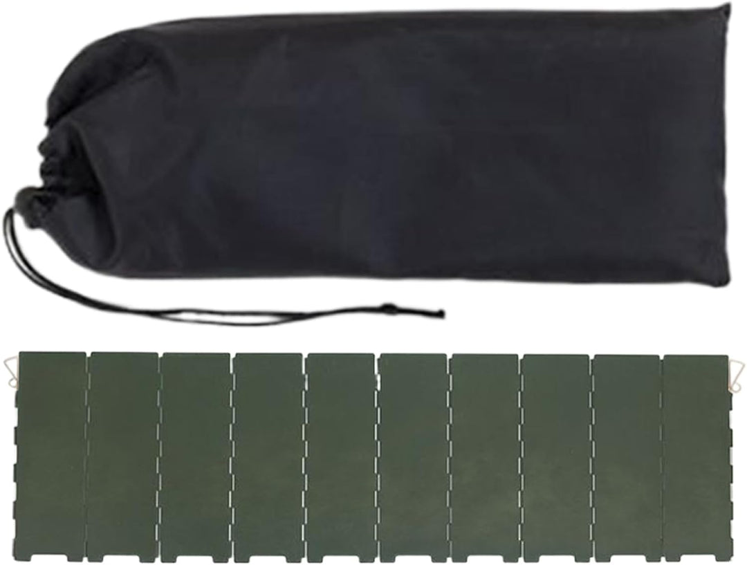 Windschutz für Campingkocher, faltbar, 10 Paneele, Metall-Windschutz, Camping-Zubehör mit Aufbewahru
