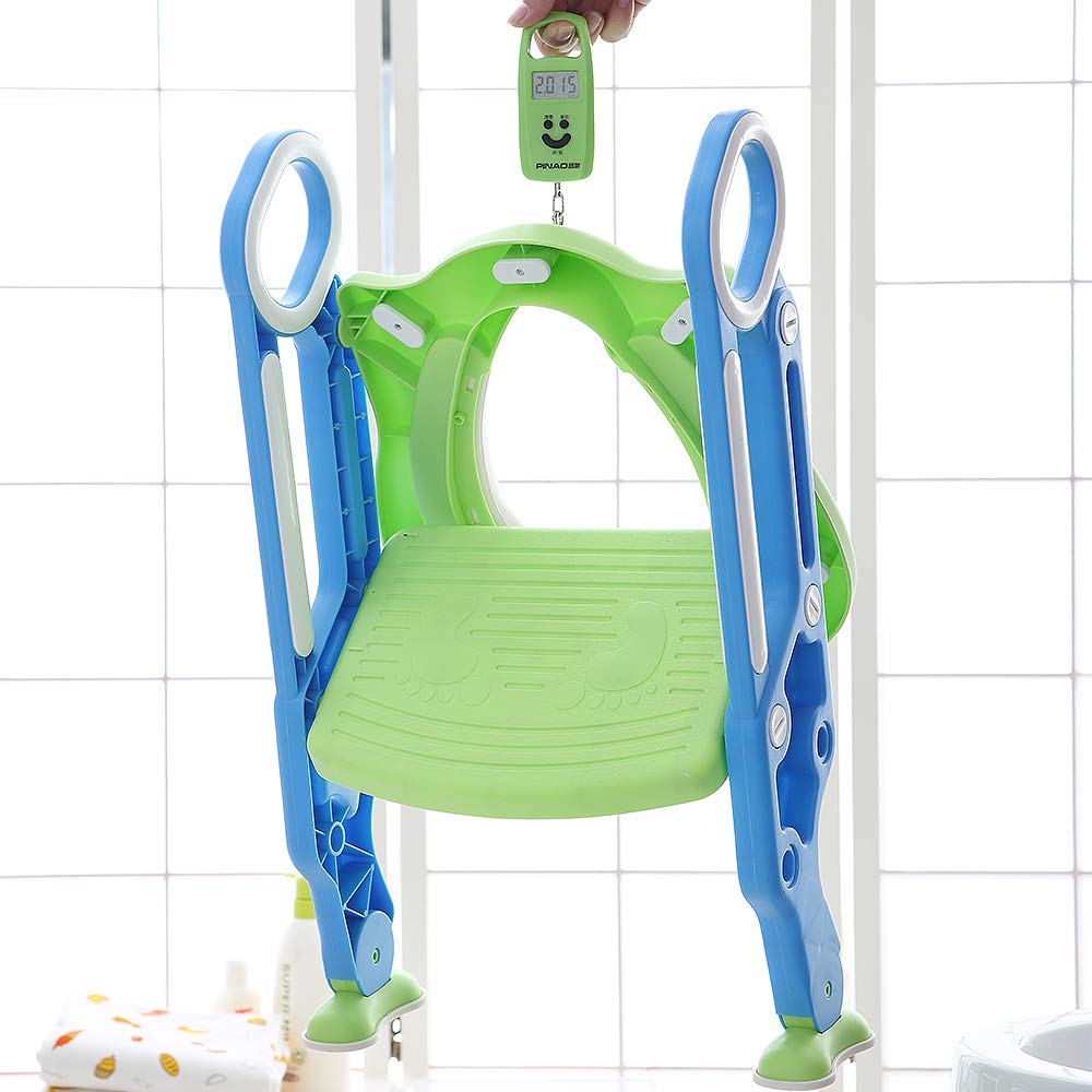 Toilettensitz kinder mit treppe, Faltbar Toilettentrainer Stabilen Rutschfesten, Kinder WC Sitz mit
