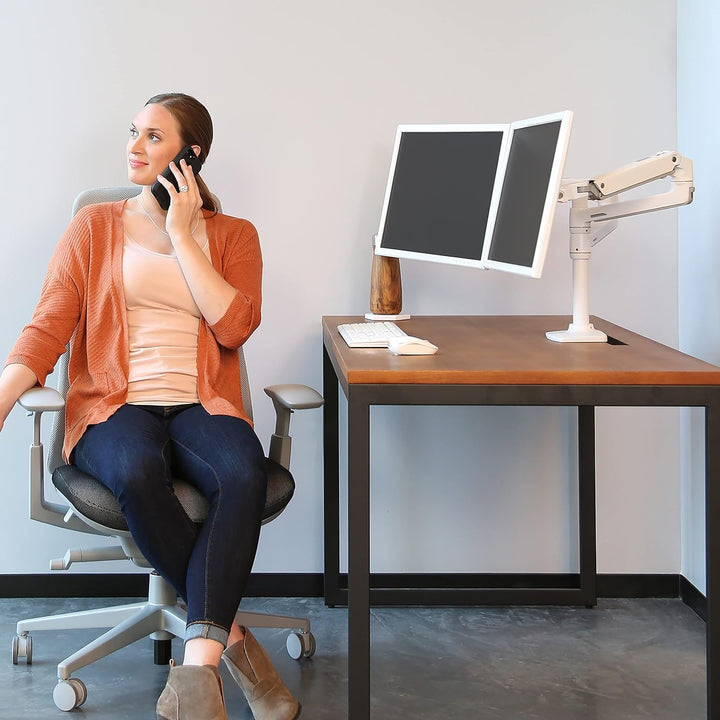 ERGOTRON 45-492-216 LX Doppelschirmlösung für Tischmontage LX hoher Pfahl 2 Monitore LX Arm Standard