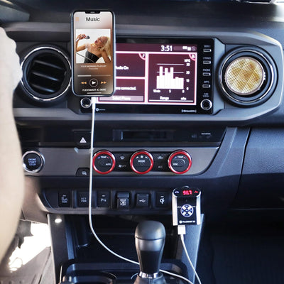 GOgroove FlexSMART X3 Mini-Bluetooth-FM-Transmitter für Autoradio – Aufladen über USB, Freisprechen