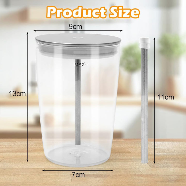Glas-Milchbehälter 0,5 L (72570) Kompatibel mit der vollautomatischen Coffee Machine e8, z10, e6