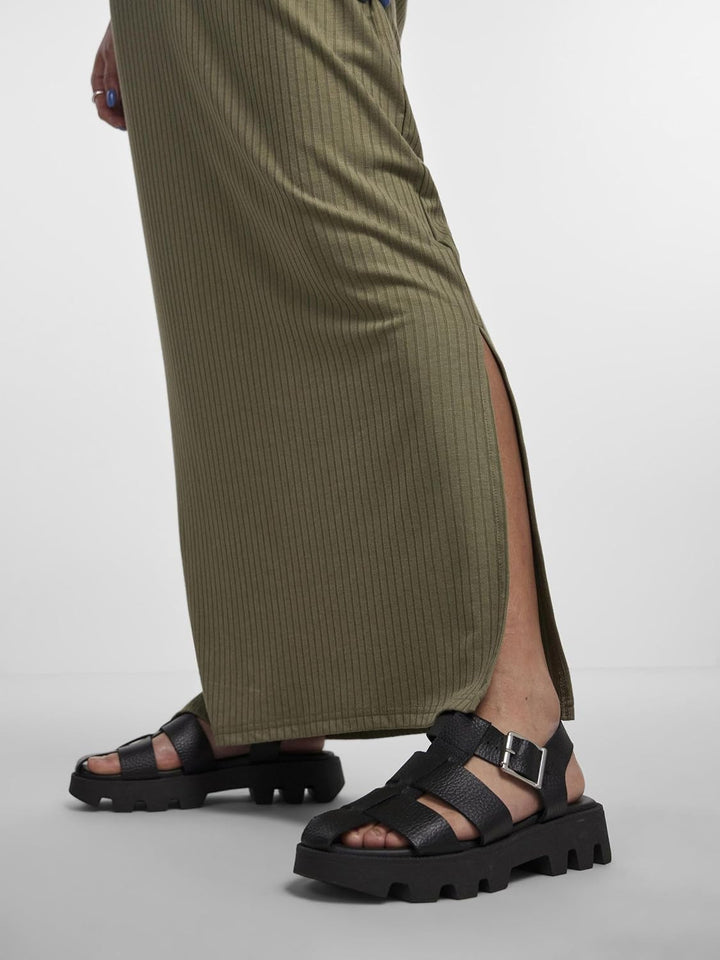 PIECES Female Maxikleid PCKYLIE L Deep Lichen Green, L Deep Lichen Green