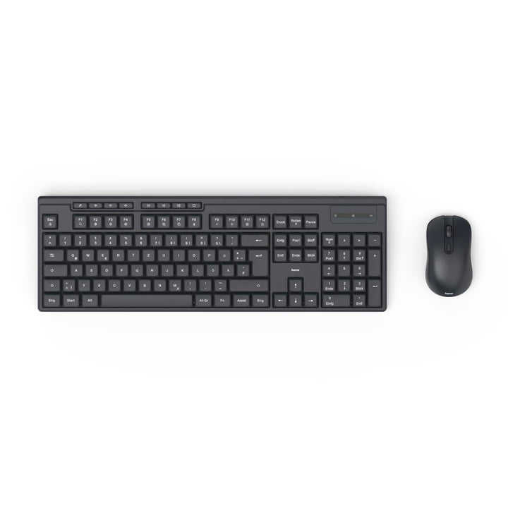 Hama Tastatur Maus Set kabellos (Funktastatur mit Maus, mit Batterie, ergonomisches Tippgefühl, leis