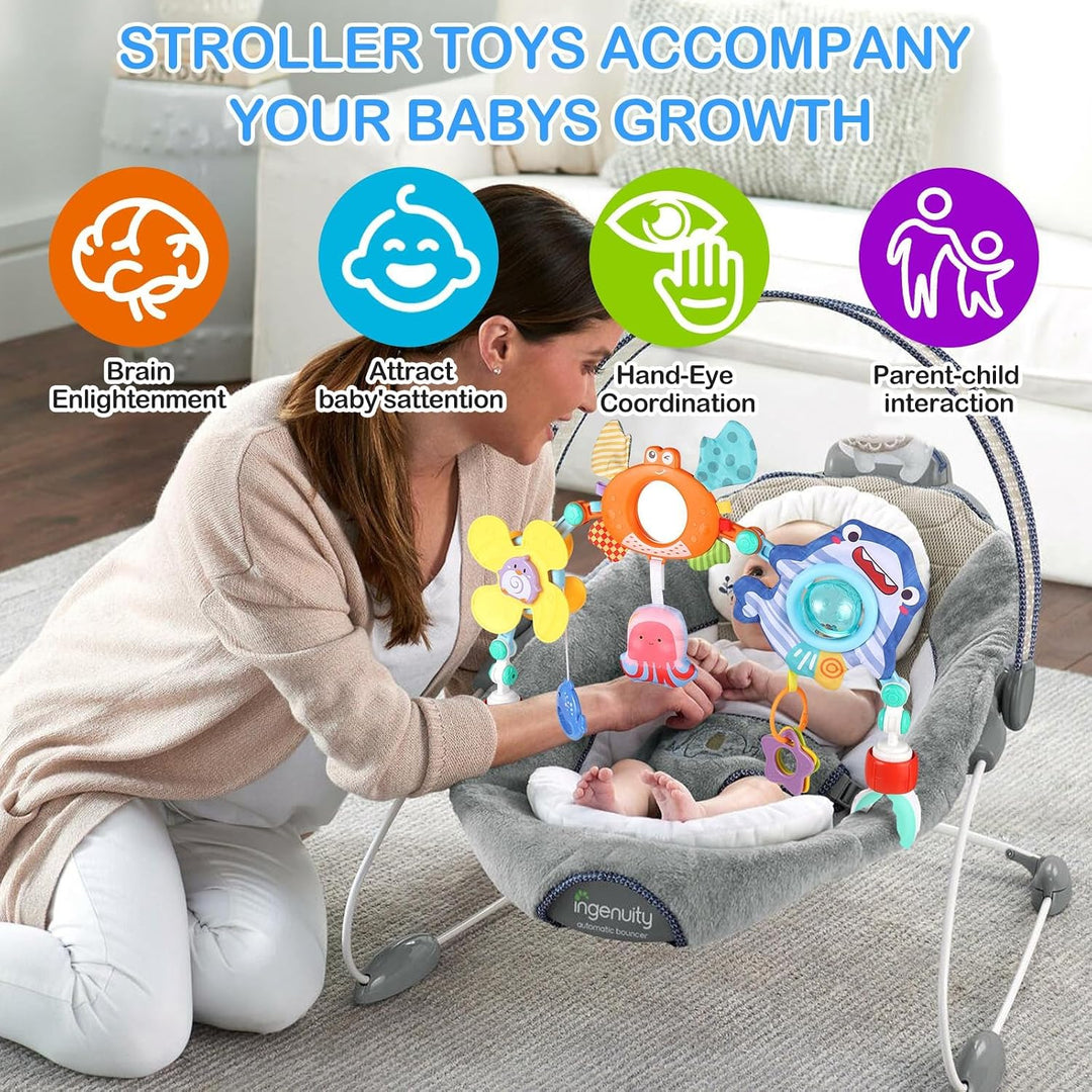 Gaethra Kinderwagen Spielzeug für Spielbogen Baby Motorikspielzeug, Babies Spielebogen für Babybett