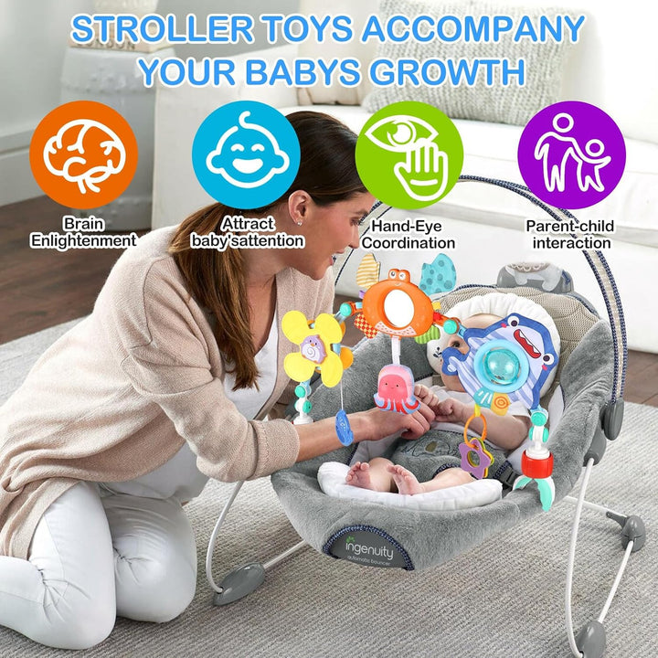 Gaethra Kinderwagen Spielzeug für Spielbogen Baby Motorikspielzeug, Babies Spielebogen für Babybett
