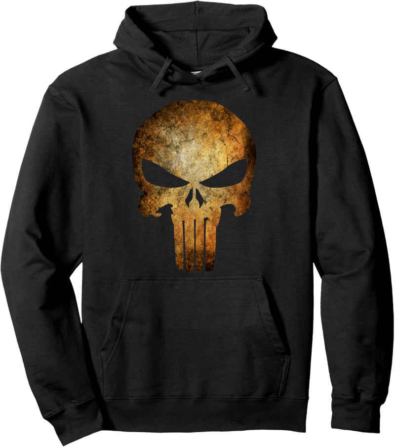 Marvel The Punisher Textured Skull Logo Pullover Hoodie