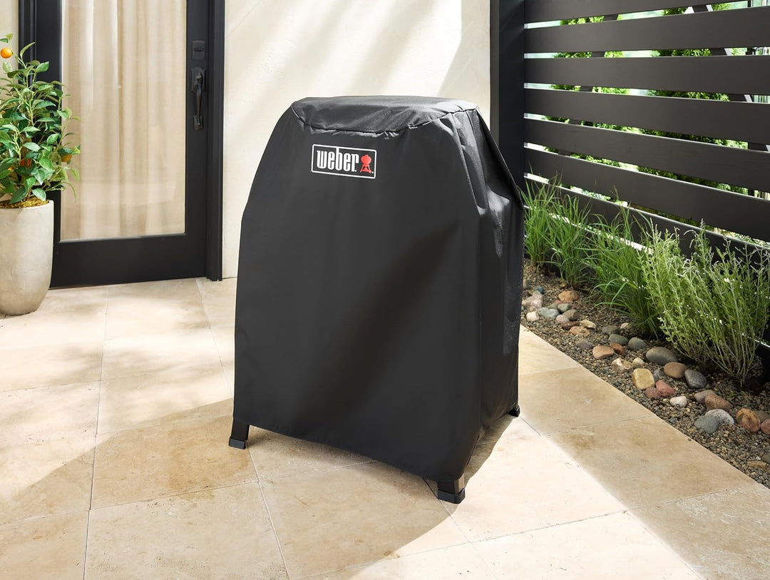 Weber Premium Grill Abdeckhaube für Lumin mit Stand, atmungsaktiv UV- & wasserbeständig, Schutz for