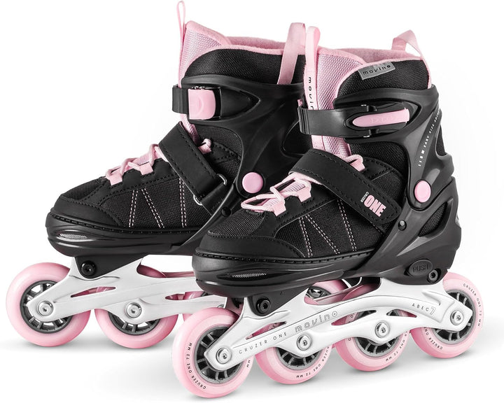 Movino Inline Skates | Cruzer One | Verstellbare Rollschuhe | Inliner für Damen Mädchen Jungen | Inl