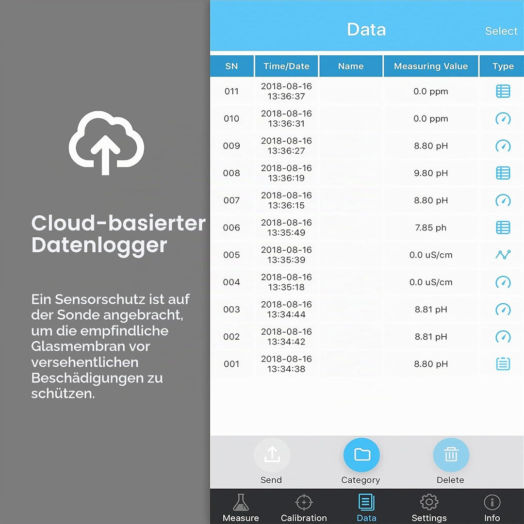 Apera Instruments PH60-Z Smart PH Messgerät (unterstützt durch die ZenTest Mobile App), AI3711