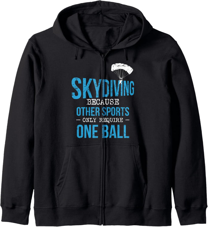 Fallschirmspringer Balls Lustiger Skydiver Fallschirm Spruch Kapuzenjacke