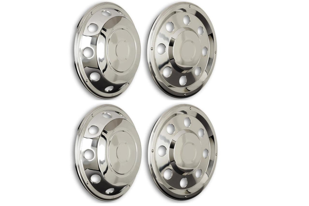 4X Universelle Radzierblenden 19,5 Zoll - gerade und gewölbt - für LKW Vorder- und Hinterachse~
