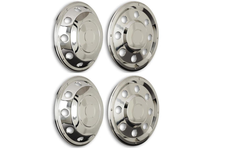 4X Universelle Radzierblenden 19,5 Zoll - gerade und gewölbt - für LKW Vorder- und Hinterachse~