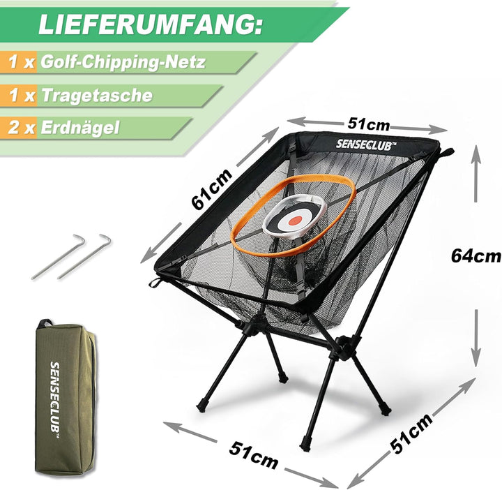 Golf Chipping Net & Driving Net Backyard Golf Practice Net with Mat Indoor Golf Training Target with
