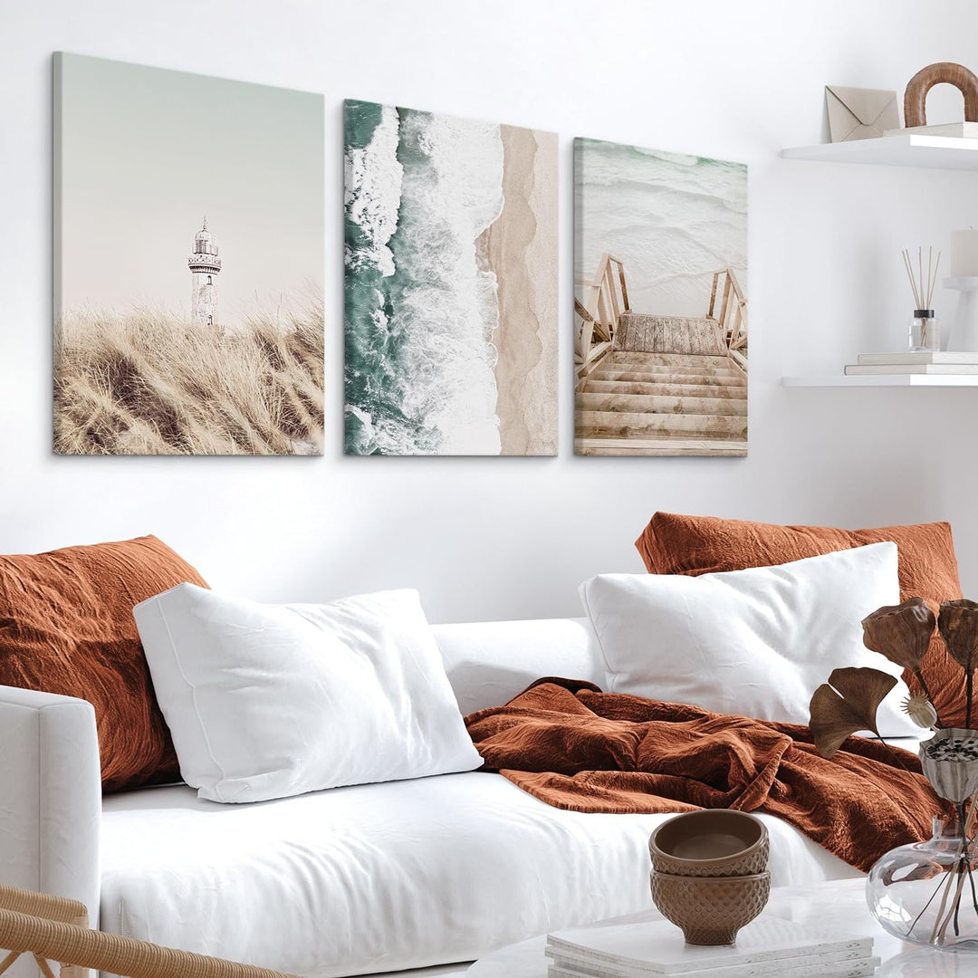 Muralo - Wandbilder Set - Leinwand Bilder Set Aufhängefertig - das Leinwandbilder Set - Bilder für W