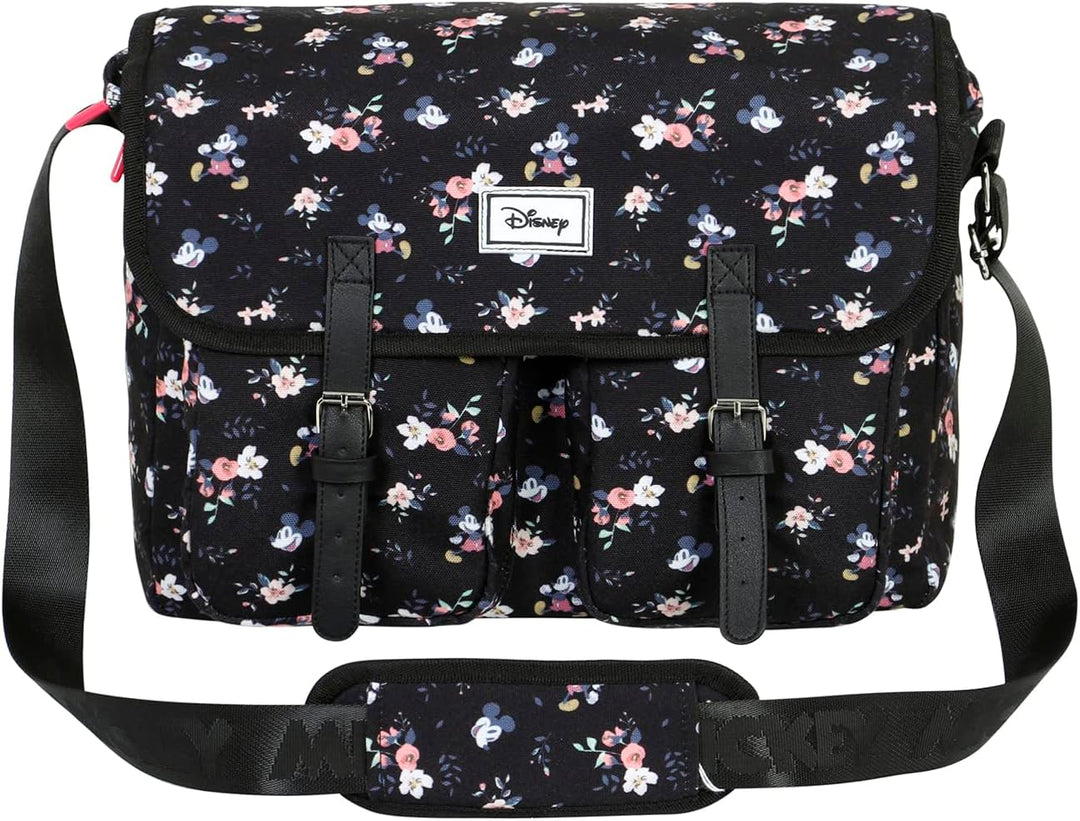Micky Maus Nature-Grosse Satchel Schultertasche, Schwarz Grosse Satchel Schultertasche Nature, Gross