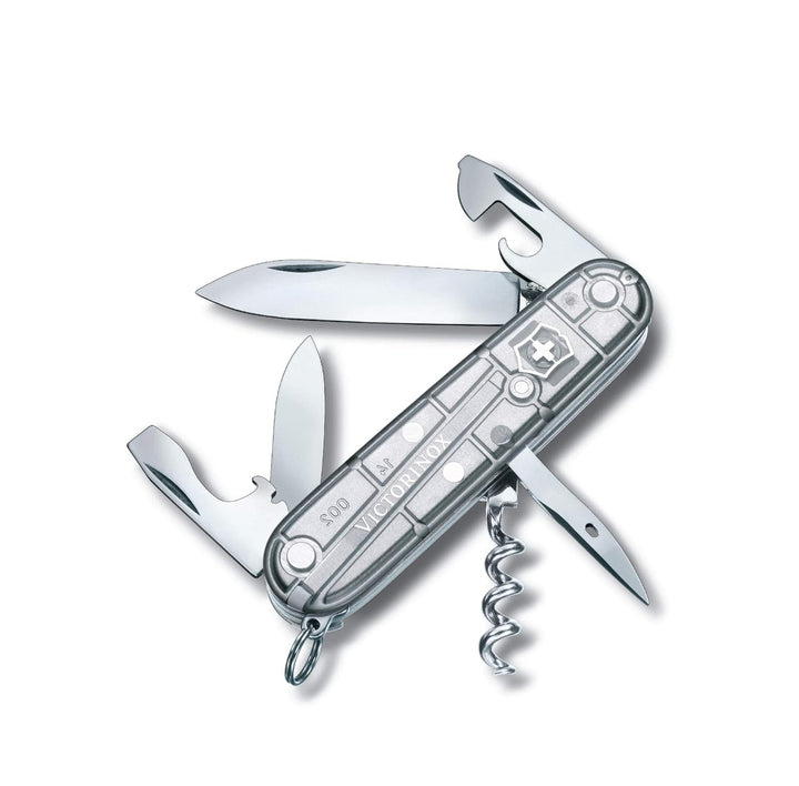 Victorinox Taschenmesser Spartan (12 Funktionen, grosse Klinge, Korkenzieher) 91mm Silber Transparen