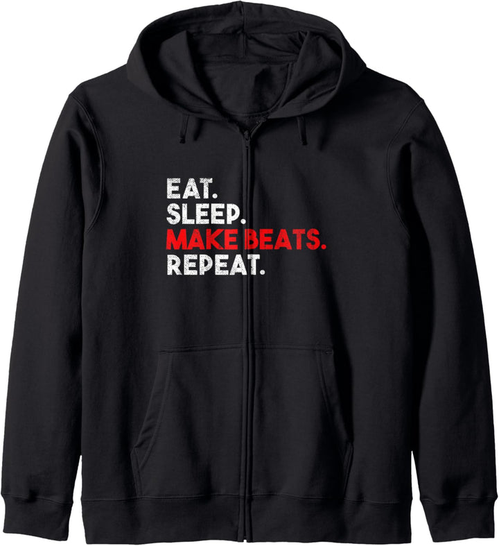 Eat Sleep Make Beats Repeat Musikproduzenten Techno Geschenk Kapuzenjacke