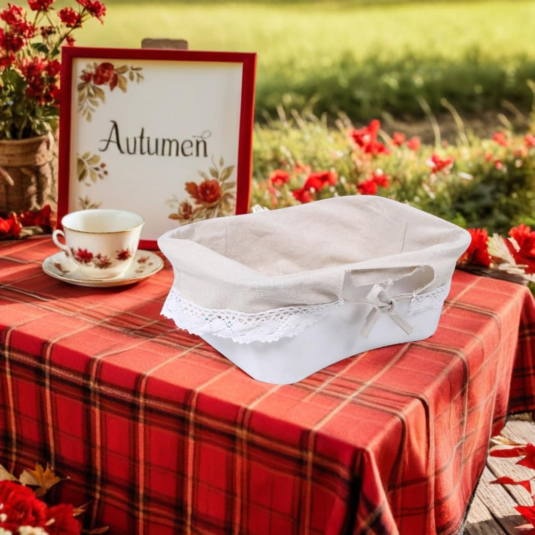 INOOMP 2 Stück gewebte Korbeinlagen, Stoffeinlagen, Ersatz, ovale Weidenkörbe, Picknickkörbe, dekora