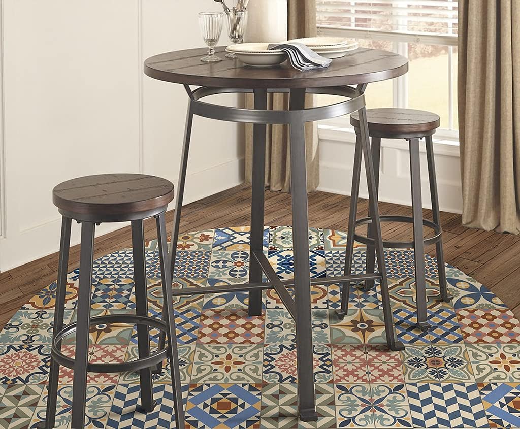 Vilber, Toledo Vinyl-Teppich, rund, Farbe 01, Durchmesser 97 cm