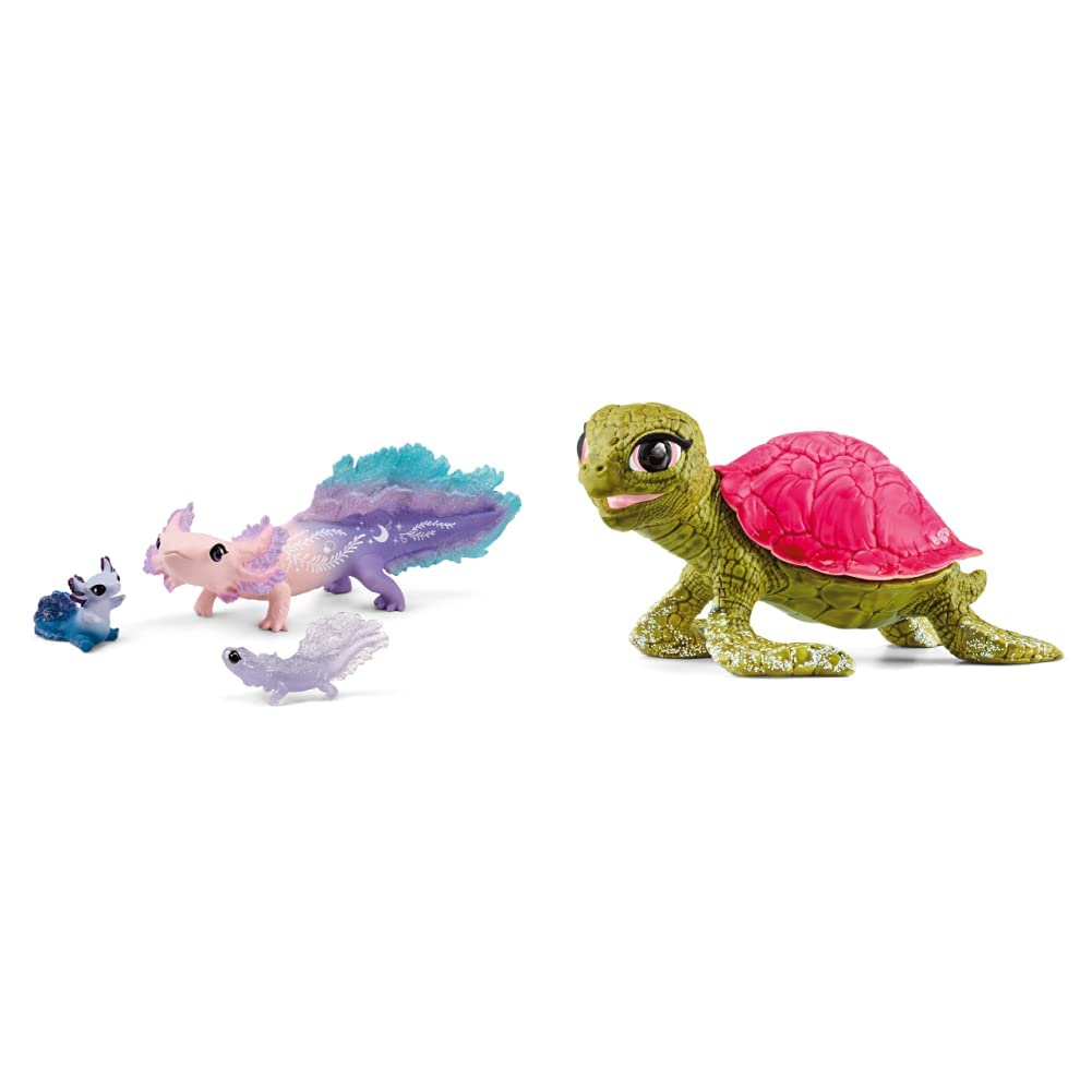 SCHLEICH 42628 Axolotl Discovery Set, für Kinder ab 5-12 Jahren, BAYALA - Spielset & 70759 Kristall