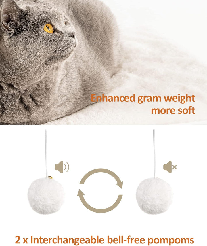 FourFurPets 3-stufiger moderner Kratzbaum, 111 cm hoch, Katzenbaum, mit 2 Voll Sisal Kratzsäulen, 3
