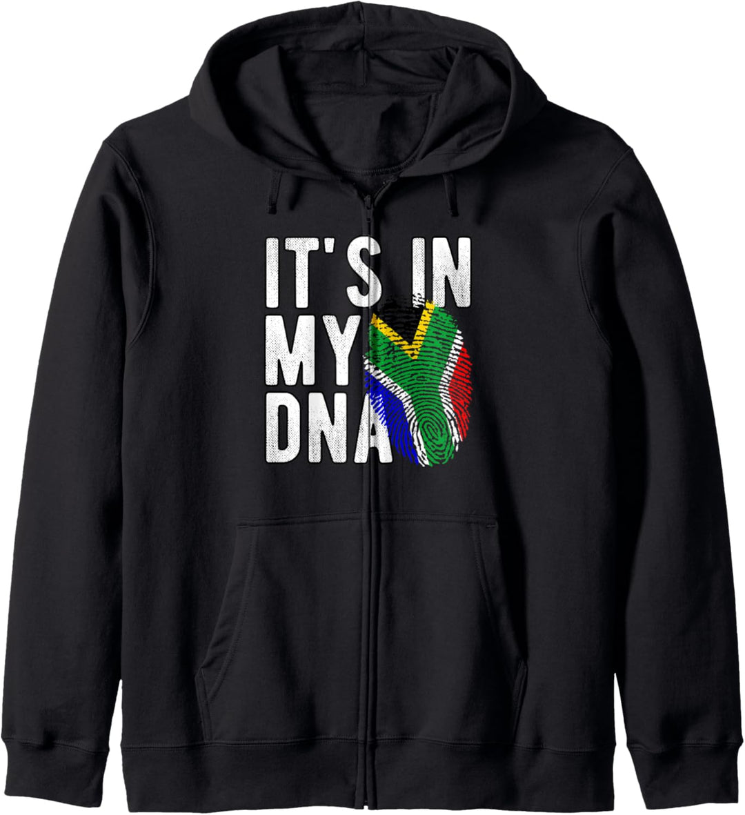 Funny it's in my DNA Südafrika Flagge Fingerabdruck Kapuzenjacke