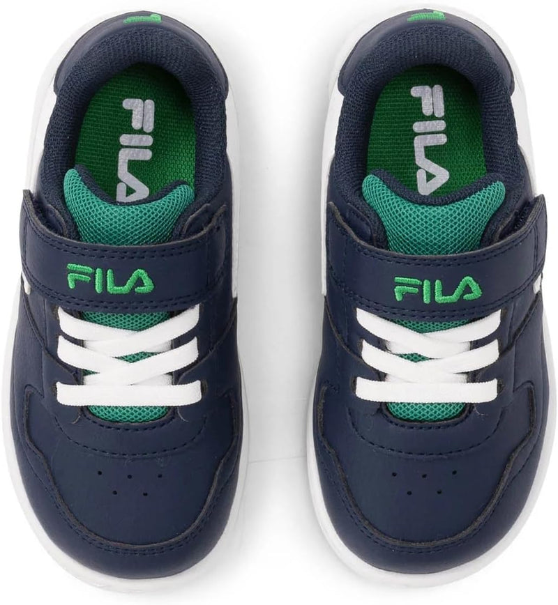 FILA Unisex Kinder Fxventuno Velcro TDL Sneaker 22 EU Fila Navy Verdant Green, 22 EU Fila Navy Verda