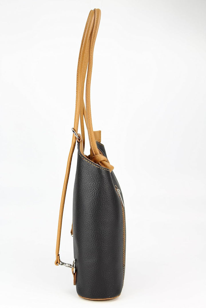 Belli italienische Ledertasche Backpack Classic 2in1 Damen Rucksack Leder Handtasche made in italy S