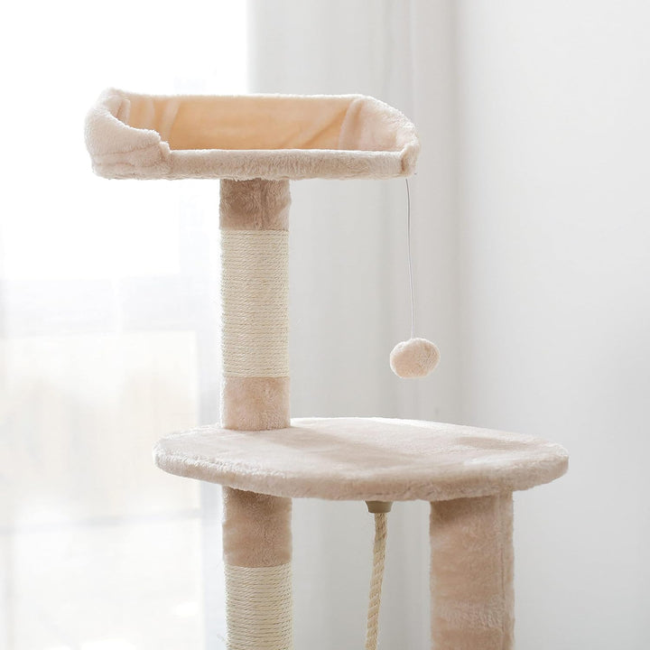 ESTEXO Katzenkratzbaum Kratzbaum Katzenbaum 112 cm Spielbaum XL Kletterbaum für Katzen Kratzmöbel Sp