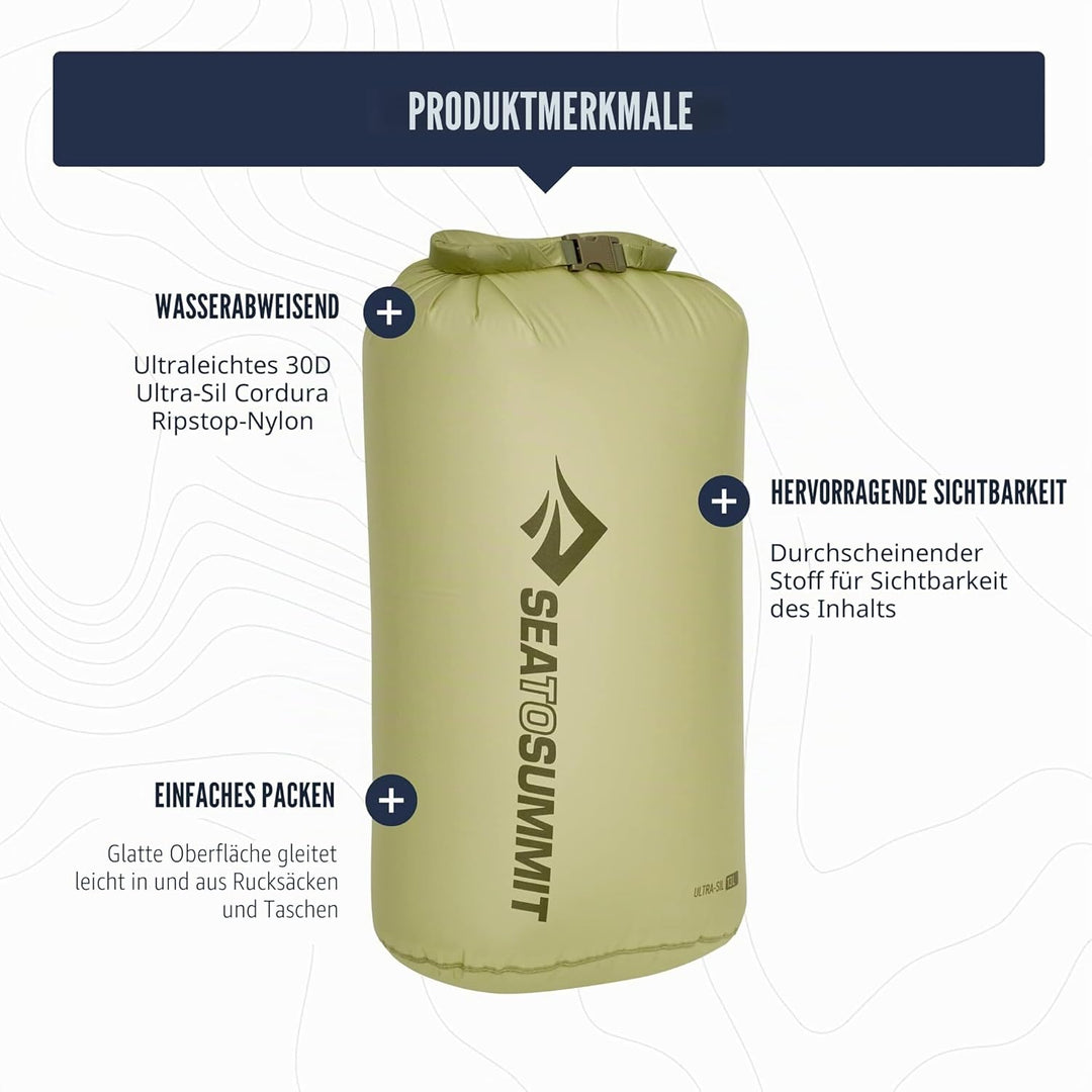Sea to Summit Ultra-SIL Dry Bag 35l Grau - Leichter wasserdichter Drybag, 35l, Grösse 35l - Farbe Hi