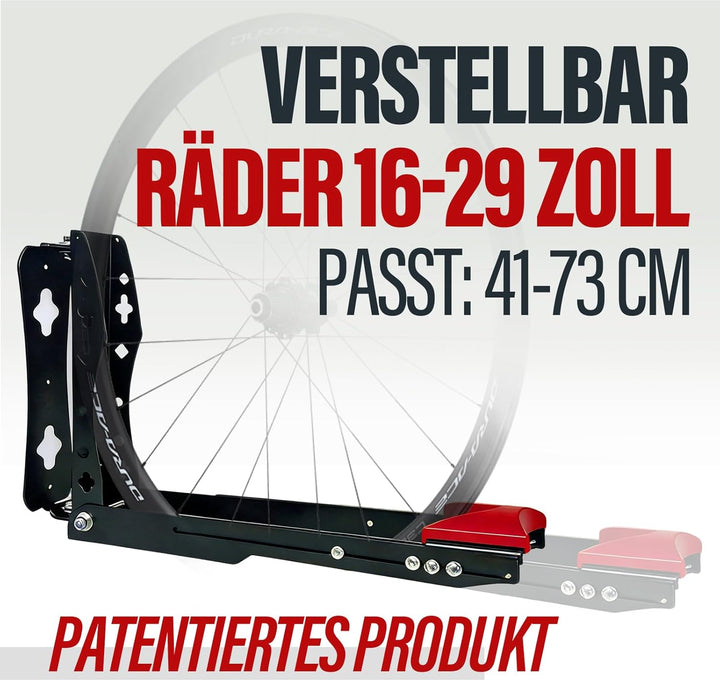 Fahrrad Wandhalterung schwenkbar| Bis 40 kg | Vertikaler Fahrradhalter für Garage & Keller | Klappba