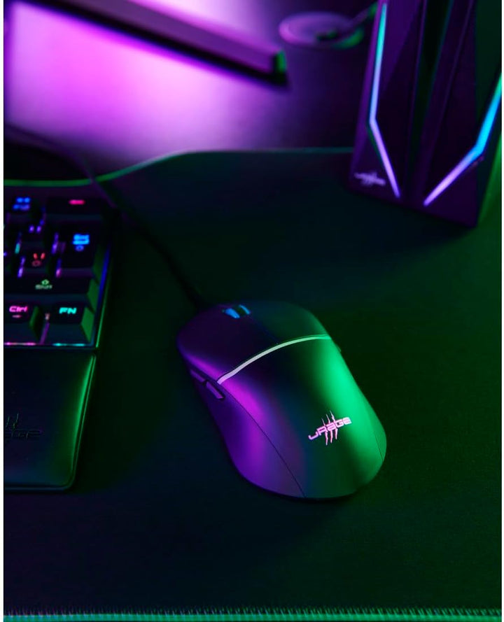uRage Gaming-Maus Reaper 430, kabelgebundene Maus mit 9 programmierbaren Tasten, bis zu 12.000 DPI,