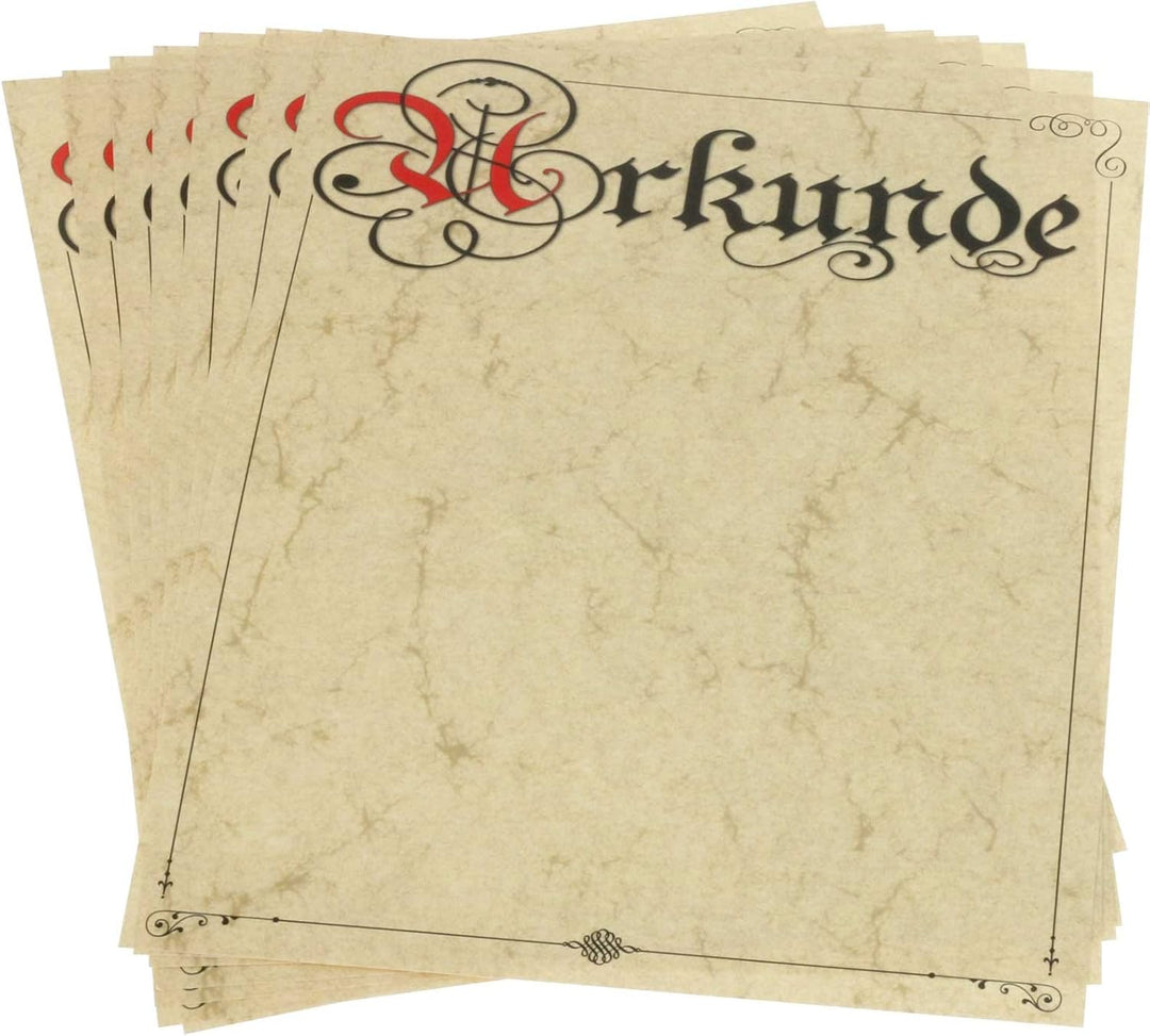 50 Stück Urkunde Urkundenpapier 160g Papier A4 Qualitätsdruck auf Elefantenhaut zum selbst bedrucken