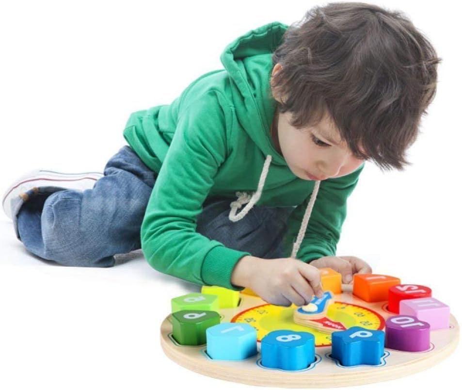 Jacootoys Holz Form Sortieren Numerische Lernen Uhren Grosse Montessori Spielzeug Jungen Mädchen 1 2