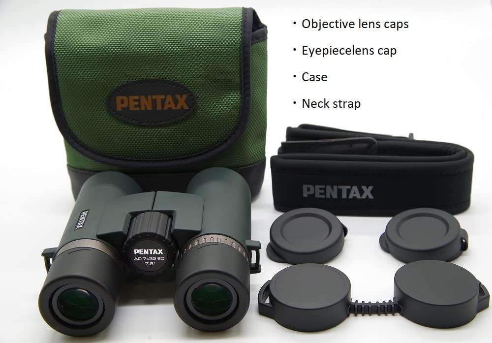 PENTAX AD 7x32 ED Fernglas für die Naturbeobachtung, mehrfach vergütet, wasserdichte Konstruktion, 7