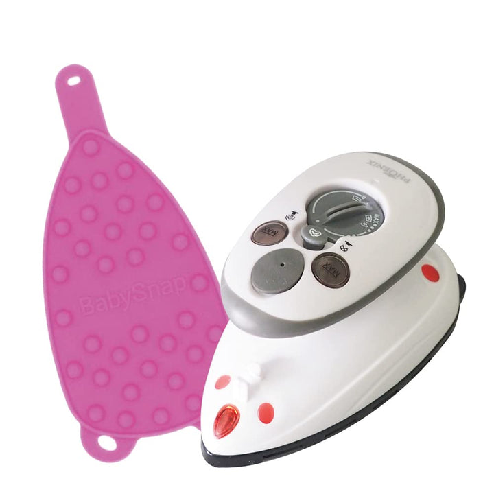 Phönix Reise-Dampfbügeleisen inkl. Reisebügeleisen-Ablage (Pink), Pink