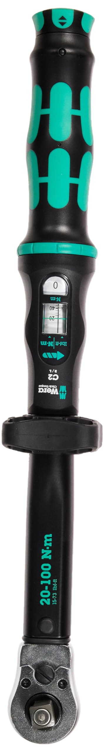 Wera 05075625001 Click-Torque C 2 Push R/L, einstellbarer Drehmomentschlüssel, 1/2", 20-100 Nm Singl