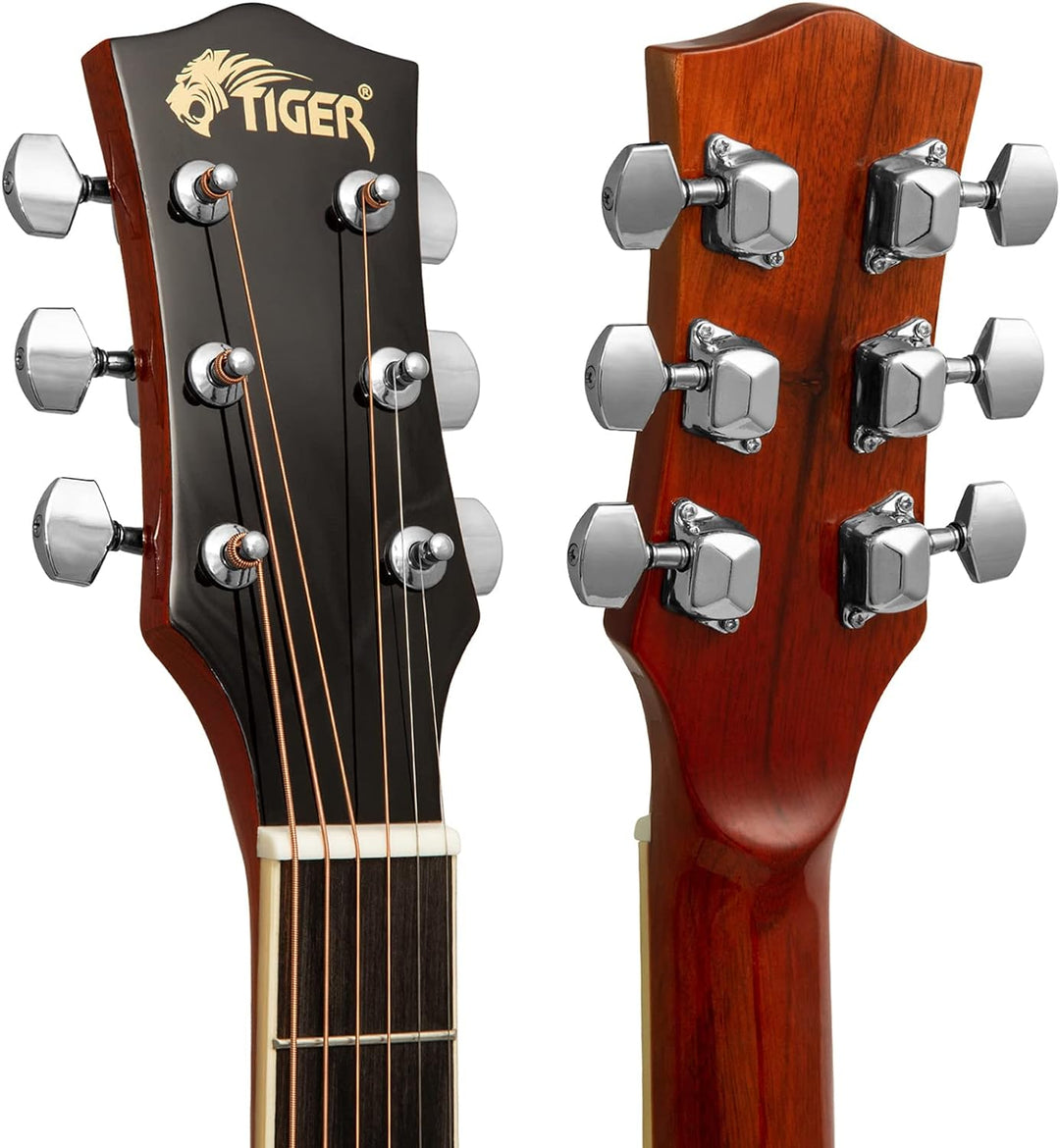TIGER ACG1-SB Small Body Akustikgitarre, mit Stahlsaiten bespannte Akustikgitarre für Anfänger, Sonn